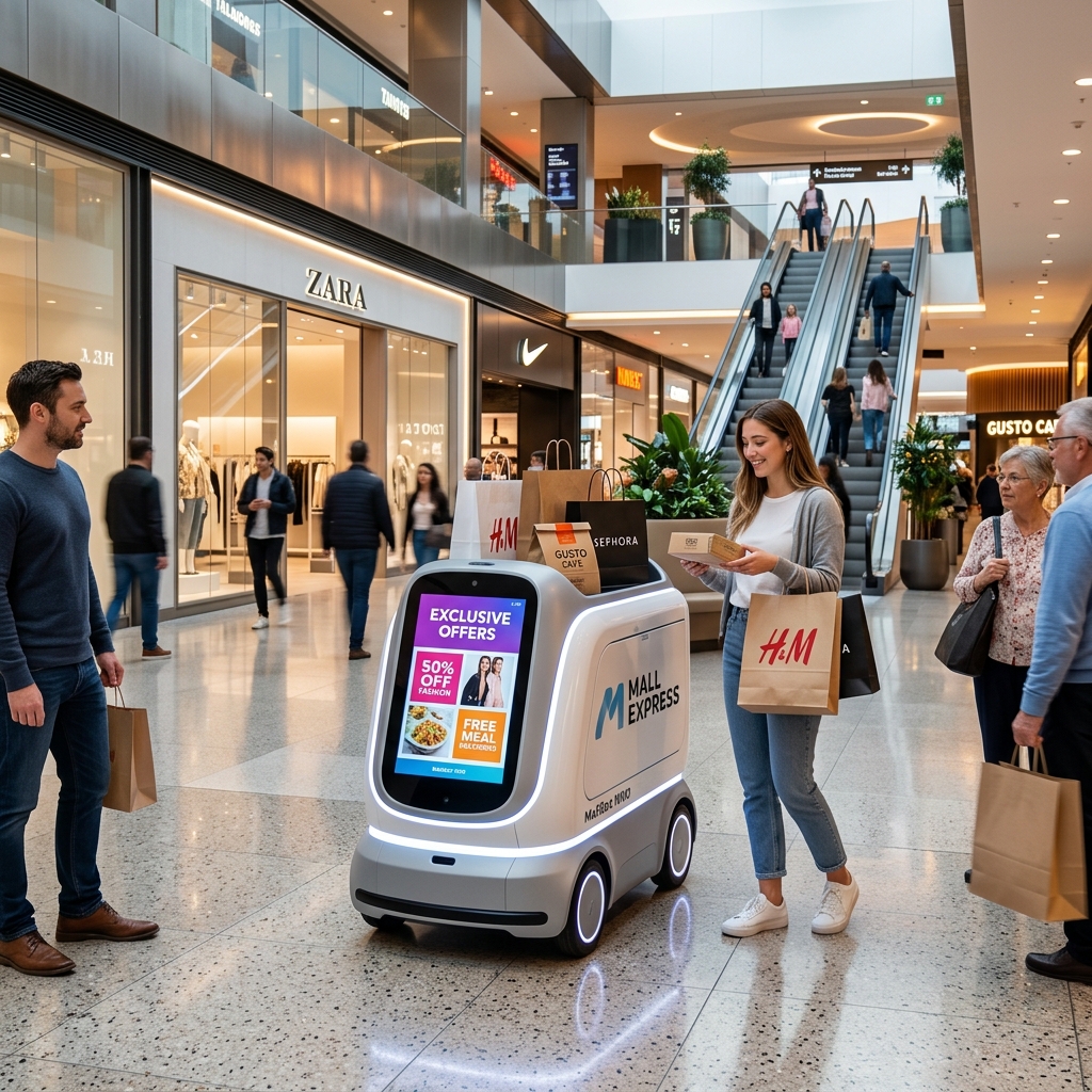 AGV robot in logistics warehouse automation